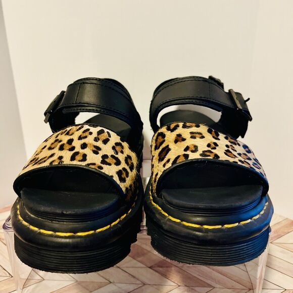Dr. Martens Voss Hair On Leopard Women's 5 Sandals Chunky Platform Lightweight - Picture 9 of 9